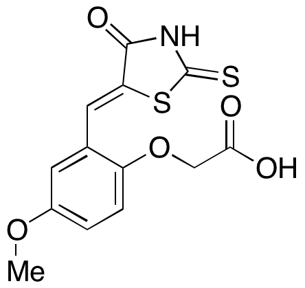 [4-Methoxy-2-[(Z)-(4-oxo-2-thioxo-5-thiazolidinylidene)methyl]phenoxy]-acetic Acid