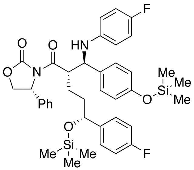 (4R)-3-[(2S,5R)-5-(4-Fluorophenyl)-2-[(R)-[(4-fluorophenyl)amino][4-[(trimethylsilyl)oxy]phenyl]methyl]-1-oxo-5-[(trimethylsilyl)oxy]pentyl]-4-phenyl-2-oxazolidinone