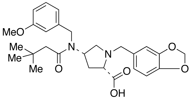 (4S)-1-(1,3-Benzodioxol-5-ylmethyl)-4-[(3,3-dimethyl-1-oxobutyl)[(3-methoxyphenyl)methyl]amino]-L-proline