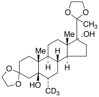 (5β,17α)-Dihydroxy-6α-(methyl-d3)-pregnane-3,20-dione-3,20-bis(ethyleneketal)