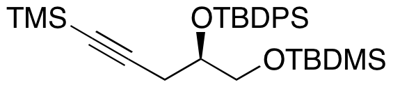 (5R)-2,2,8,8,9,9-Hexamethyl-3,3-diphenyl-5-[3-(trimethylsilyl)-2-propyn-1-yl]-4,7-ddioxa-3,8-disiladecane