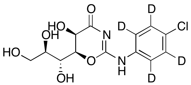 (5R,6S)-2-[(4-Chlorophenyl)amino]-5-hydroxy-6-[(1R,2R)-1,2,3-trihydroxypropyl]-5,6-dihydro-4H-1,3-oxazin-4-one-d4