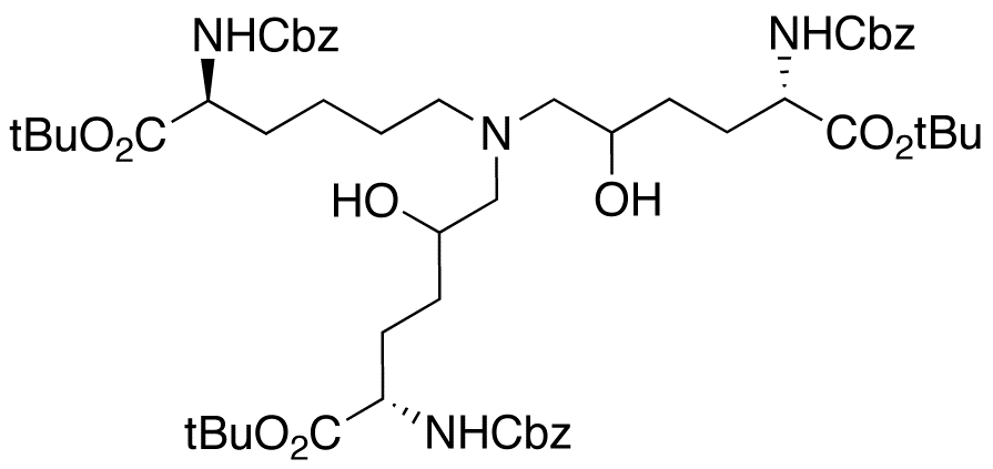 (5S,15S)-5,15-Bis[(tert-butyloxy)carbonyl]-10-[(5S)-6-(tert-butyloxy)-6-oxo-5-[[(benzyloxy)carbonyl]amino]hexyl]-8,12-dihydroxy-3-oxo-1-phenyl-2-oxa-4,10,16-triazaheptadecan-17-oic Acid Benzyl Ester