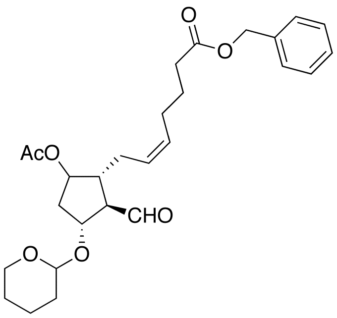 (5Z)-7-[(5-Acetyloxy-2-formyl-3-tetrahydropyranyloxy)cyclopentyl]-5-heptenoic Acid Benzyl Ester