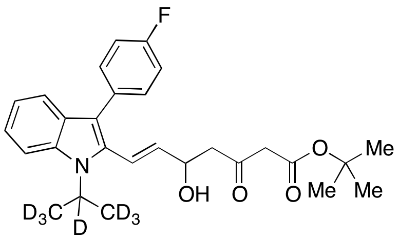 (6E)-7-[3-(4-Fluorophenyl)-1-(1-methylethyl)-1H-indol-2-yl]-5-hydroxy-3-oxo-6-heptenoic Acid-d7 1,1-Dimethylethyl Ester