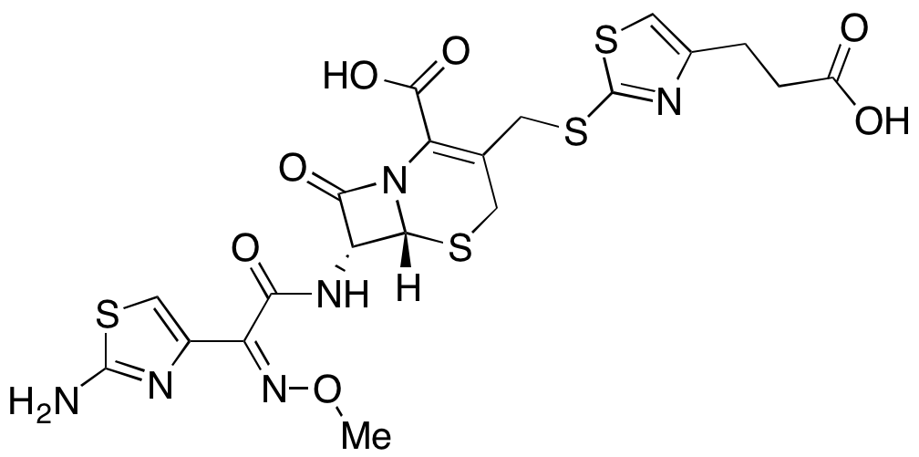 [6R-[6α,7β(Z)]]-7-[[(2-Amino-4-thiazolyl)(methoxyimino)acetyl]amino]-3-[[[4-(2-carboxyethyl)-2-thiazolyl]thio]methyl]-8-oxo-5-thia-1-azabicyclo[4.2.0]oct-2-ene-2-carboxylic Acid