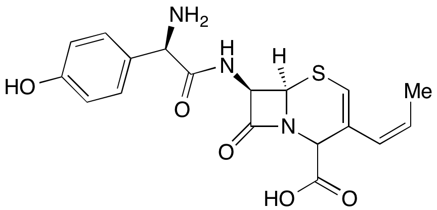 (6R,7R)-7-[[(2R)-2-Amino-2-(4-hydroxyphenyl)acetyl]amino]-8-oxo-3-(1Z)-1-propen-1-yl-5-thia-1-azabicyclo[4.2.0]oct-3-ene-2-carboxylic Acid