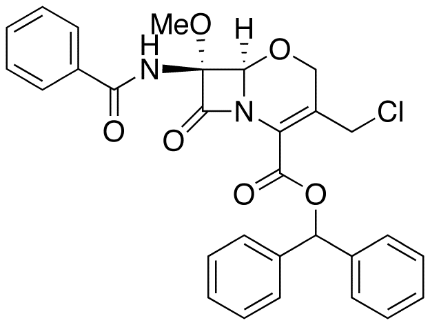 (6R,7R)-7-(Benzoylamino)-3-(chloromethyl)-7-methoxy-8-oxo-5-oxa-1-azabicyclo[4.2.0]oct-2-ene-2-carboxylic Acid Diphenylmethyl Ester