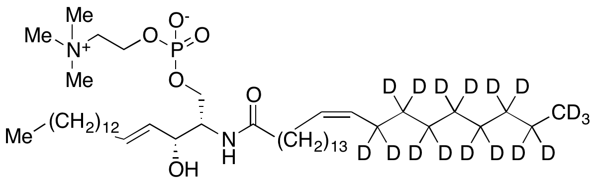 (7S,23Z)-4-hydroxy-7-[(1R,2E)-1-hydroxy-2-hexadecen-1-yl]-N,N,N-trimethyl-9-oxo-3,5-dioxa-8-aza-4-phosphadotriacont-23-en-1-aminium 4-Oxide Inner Salt-d17