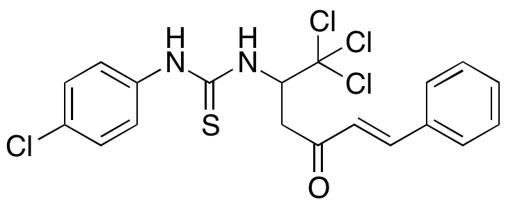 (E)-1-(4-chlorophenyl)-3-(1,1,1-trichloro-4-oxo-6-phenylhex-5-en-2-yl)thiourea