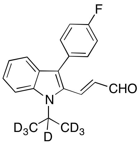 (E)-3-(3-(4-Fluorophenyl)-1-isopropyl-1H-indol-2-yl)acrylaldehyde-d7