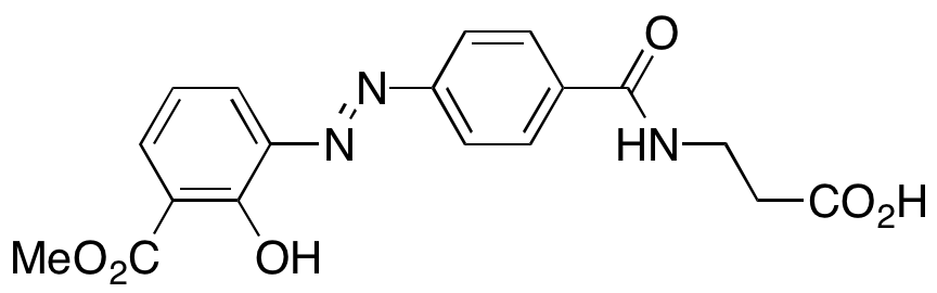 (E)-3-(4-((2-Hydroxy-3-(methoxycarbonyl)phenyl)diazenyl)benzamido)propanoic Acid