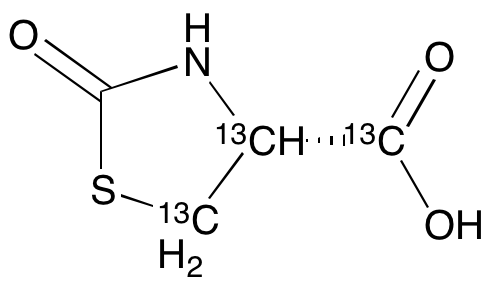 (R)-(-)-2-Oxothiazolidine-4-carboxylic-13C3 Acid