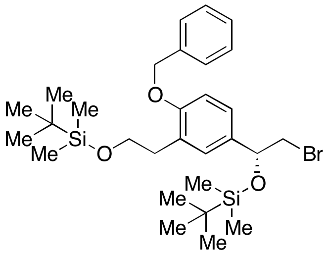 (R)-(1-(4-(Benzyloxy)-3-(2-((tert-butyldimethylsilyl)oxy)ethyl)phenyl)-2-bromoethoxy)(tert-butyl)dimethylsilane