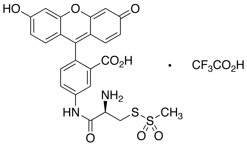 (R)-2-Amino-2-[(5-fluoresceinyl)aminocarbonyl]ethyl Methanethiosulfonate, Trifluoroacetic Acid Salt