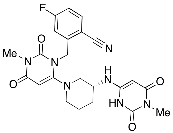 (R)-4-Fluoro-2-((3-methyl-6-(3-((1-methyl-2,6-dioxo-1,2,3,6-tetrahydropyrimidin-4-yl)amino)piperidin-1-yl)-2,4-dioxo-3,4-dihydropyrimidin-1(2H)-yl)methyl)benzonitrile