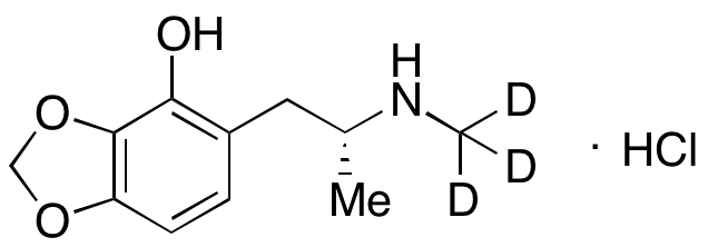 (R)-5-[2-(Methylamino)propyl]-1,3-benzodioxol-4-ol-d3 Hydrochloride