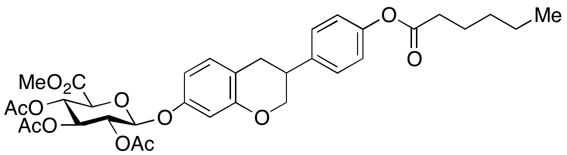 (R,S)-Equol Hexanoate 3,4-O-Triacetyl-4’-O-β-D-glucuronide Methyl Ester