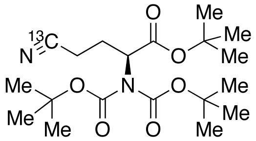 (S)-2-Di(tert-butyloxycarbonyl)amino-4-cyano-13C-butanoic Acid tert-Butyl Ester