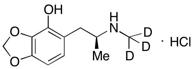 (S)-5-[2-(Methylamino)propyl]-1,3-benzodioxol-4-ol-d3 Hydrochloride