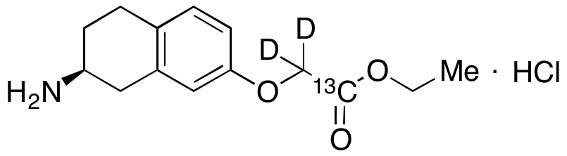 (S)-Ethyl 2-((7-amino-5,6,7,8-tetrahydronaphthalen-2-yl)oxy)acetate-13C, d2 Hydrochloride