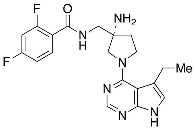 (S)-N-[[3-Amino-1-(5-ethyl-7H-pyrrolo[2,3-d]pyrimidin-4-yl)pyrrolidin-3-yl]methyl]-2,4-difluorobenzamide