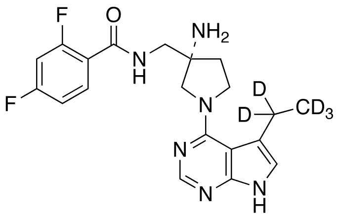 (S)-N-[[3-Amino-1-(5-ethyl-7H-pyrrolo[2,3-d]pyrimidin-4-yl)pyrrolidin-3-yl]methyl]-2,4-difluorobenzamide-d5