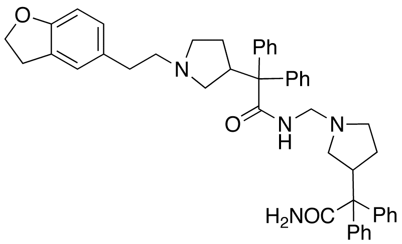 (S)-N-[3(S)-(2-Amino-2-oxo-1,1-diphenylethyl)pyrrolidin-1-yl]methyl-2-[1[2-(2,3-dhydrobenzofuran-5-ylethyl]-3-pyrrolidinyl]-2,2-diphenylacetamide