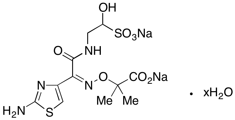 (Z)-2-(((1-(2-Aminothiazol-4-yl)-2-((2-hydroxy-2-sulfonatoethyl)amino)-2-oxoethylidene)amino)oxy)-2-methylpropanoate Disodium Hydrate