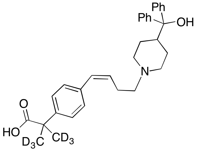 (Z)-4-[4-[4-(Hydroxydiphenylmethyl)-1-piperidinyl]-1-buten-1-yl]-α,α-dimethyl-benzeneacetic Acid-d6