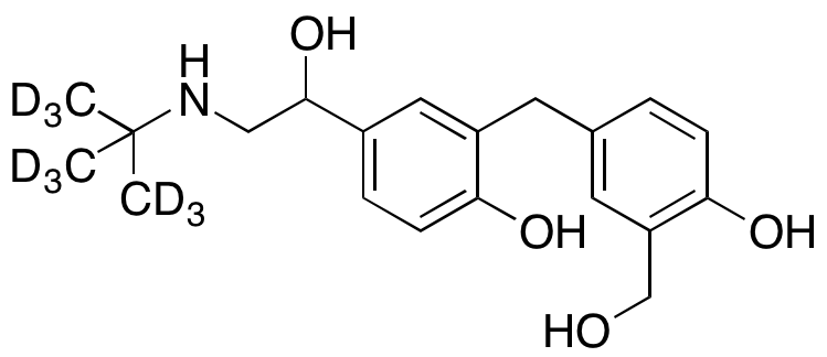 α-[[(1,1-Dimethylethyl)amino]methyl]-4-hydroxy-3-[[4-hydroxy-3-(hydroxymethyl)phenyl]methyl]-benzenemethanol-d9