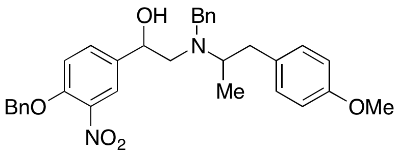 α-[[[2-(4-Methoxyphenyl)-1-methylethyl](phenylmethyl)amino]methyl]-3-nitro-4-(phenylmethoxy)benzenemethanol