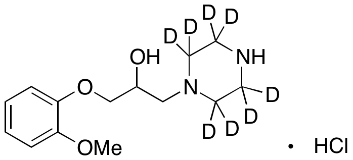 α-[(2-Methoxyphenoxy)methyl]-1-piperazineethanol-d8 Hydrochloride