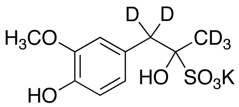 α,4-Dihydroxy-3-methoxy-α-methyl-benzeneethanesulfonic Acid Potassium Salt-d5