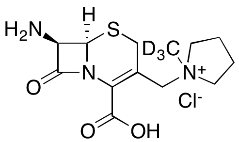 1-[[(6R,7R)-7-Amino-2-carboxy-8-oxo-5-thia-1-azabicyclo[4.2.0]oct-2-en-3-yl]methyl]-1-methylpyrrolidinium-d3 Chloride