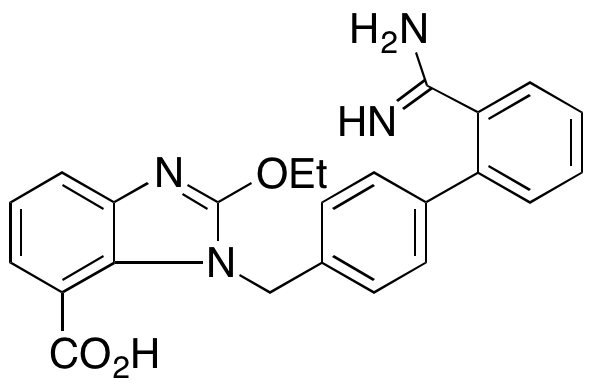 1-[[2’-(Aminoiminomethyl)[1,1’-biphenyl]-4-yl]methyl]-2-ethoxy-1H-benzimidazole-7-carboxylic Acid