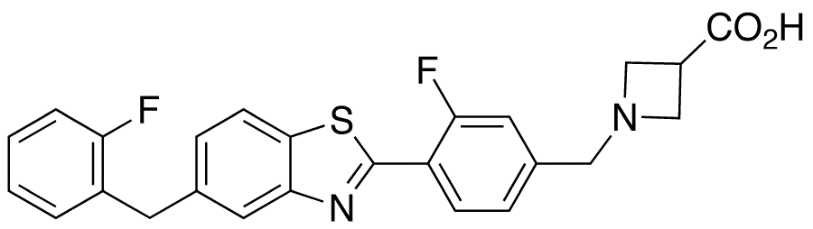 1-[[3-Fluoro-4-[5-[(2-fluorophenyl)methyl]-2-benzothiazolyl]phenyl]methyl]-3-azetidinecarboxylic Acid