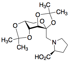 1-[1-Deoxy-2,3:4,5-bis-O-(1-methylethylidene)-β-D-fructopyranos-1-yl]-L-proline