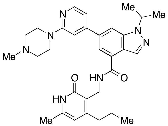 1-(1-Methylethyl)-N-[(6-methyl-2-oxo-4-propyl-1,2-dihydro-3-pyridinyl)methyl]-6-[2-(4-methyl-1-piperazinyl)-4-pyridinyl]-1H-indazole-4-carboxamide