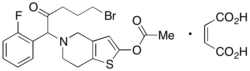 1-[2-(Acetyloxy)-6,7-dihydrothieno[3,2-c]pyridin-5(4H)-yl]-5-bromo-1-(2-fluorophenyl)-2-pentanone (2Z)-2-Butenedioate