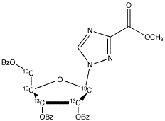 1-(2,3,5-Tri-O-benzoyl-β-D-13C5-ribofuranosyl)-1,2,4-triazole-3-carboxylic Acid Methyl Ester