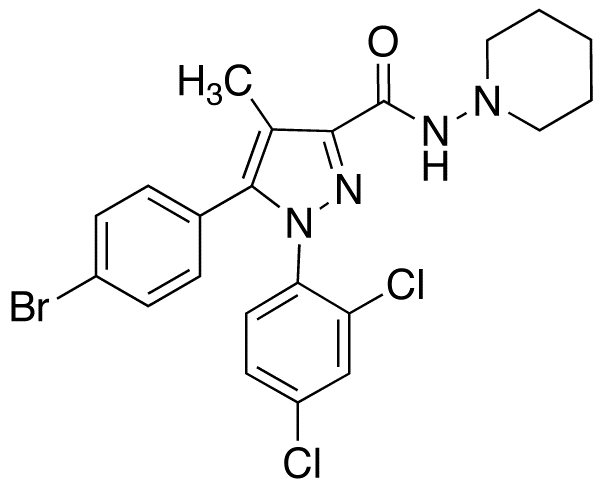 1-(2,4-Dichlorophenyl)-5-(4-bromophenyl)-4-methyl-N-(piperidin-1-yl)-1H-pyrazole-3-carboxamide