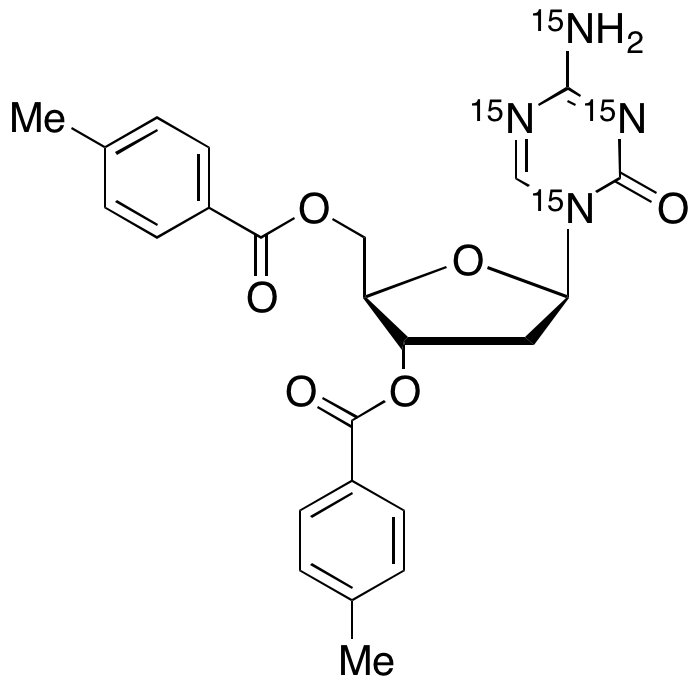 1-(2’-Deoxy-3’,5’-di-O-toluoyl-β-D-ribofuranosyl)-2-oxo-4-amino-1,2-dihydro-1,3,5-triazine-15N4