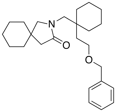 1-(3-Oxo-2-aza-spiro[4,5]dec-2-ylmethyl)cyclohexaneethanol Benzyl Ether