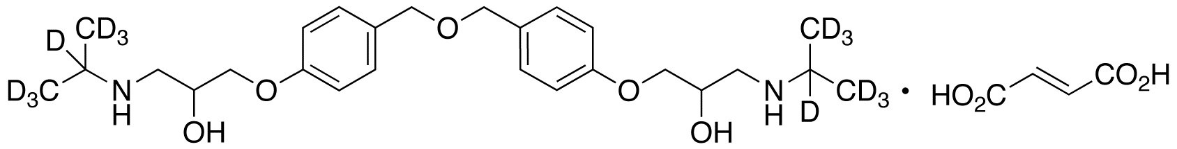 1,1’-[Oxybis(methylene-4,1-phenyleneoxy)]bis[3-[(1-methylethyl)amino]-2-propanol Fumarate-d14 (Bisoprolol Fumarate Impurity)