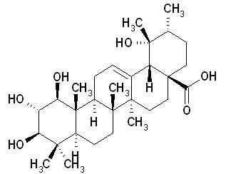 1,2,3,19-Tetrahydroxy-12-ursen-28-oic acid