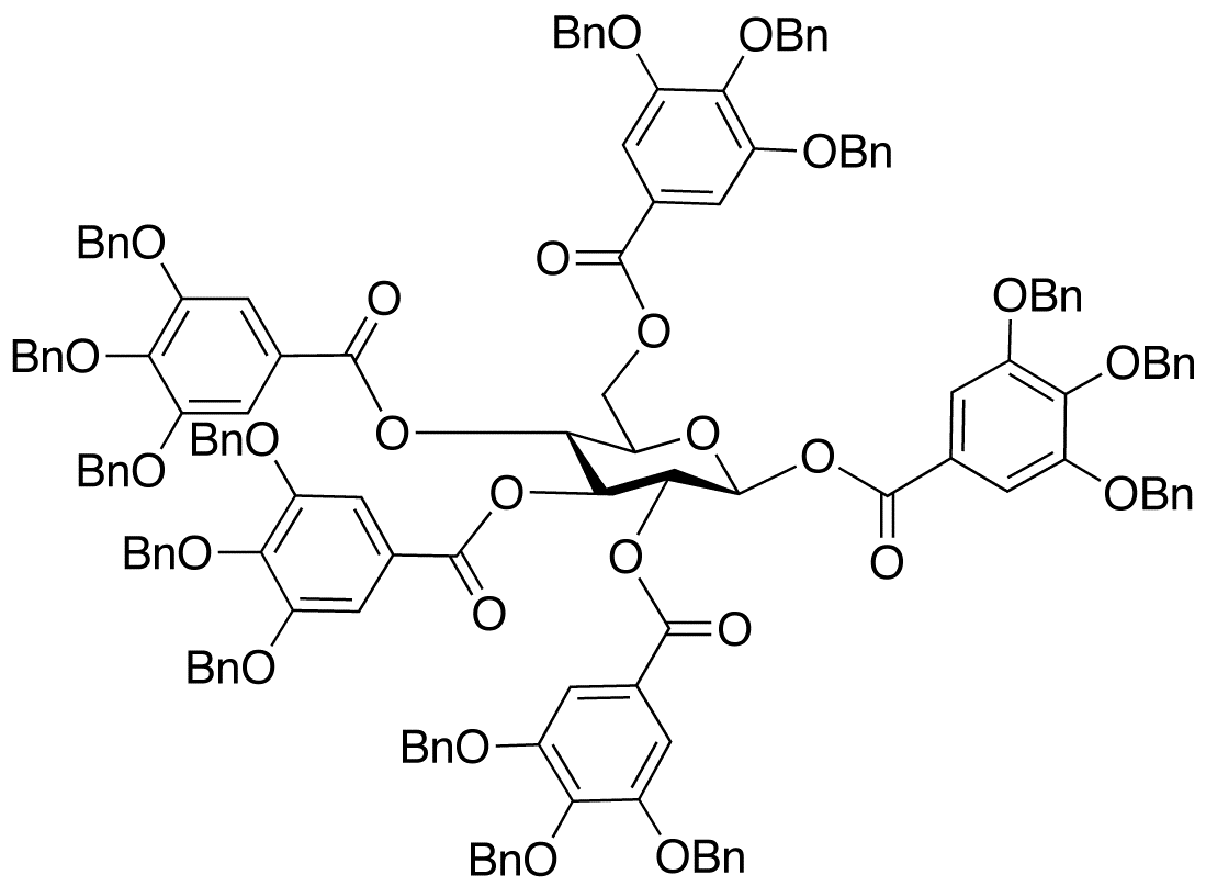 1,2,3,4,6-Penta-O-(3,4,5-tri-O-benzylgalloyl)-β-D-glucopyranose