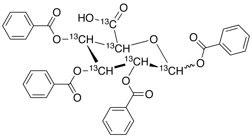 1,2,3,4-Tetra-O-benzoyl-D-glucuronic-13C6 Acid