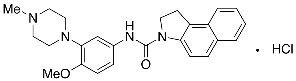 1,2-Dihydro-N-[4-methoxy-3-(4-methyl-1-piperazinyl)phenyl]-3H-benz[e]indole-3-carboxamide Hydrochloride