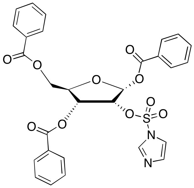 1,3,5-Tri-O-benzoyl-2-O-(1H-imidazol-1-ylsulfonyl)-alpha-D-ribofuranose